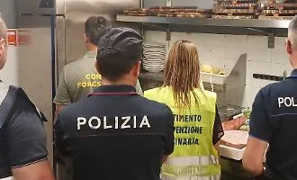 Cibo non tracciato, lavoratori irregolari e allaccio elettrico: la Polizia irrompe in ristorante e sala eventi alla Zona Industriale
