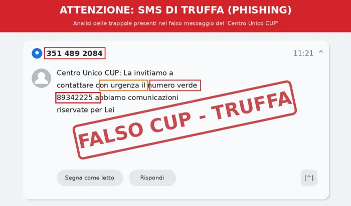 Torna la truffa del Centro unico Cup, centinaia di messaggi a Catania. L'allarme: &laquo;Attenzione ai numeri che iniziano con 893&raquo;