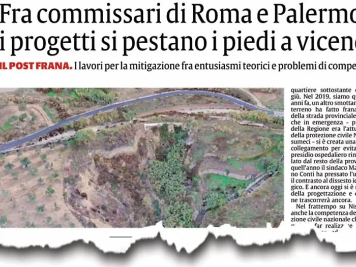 Frana di Niscemi, il corto circuito tecnico per la Sp 12: chieste le dimissioni di Tumminello